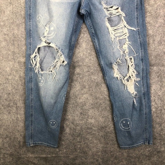 Hollister Jeans Women's 5R Ultra High-Rise Mom Stretch Light Wash Blue Denim - Picture 3 of 10